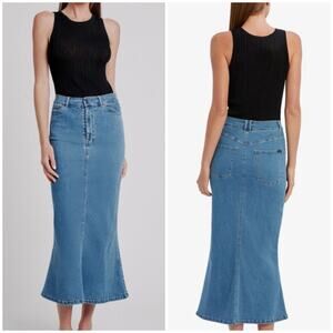 Bardot Larence Denim Maxi Skirt XXL NWT